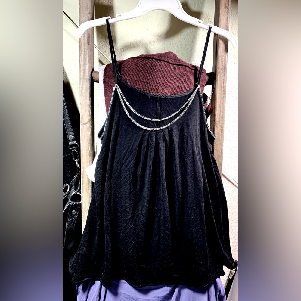 NWOT XL WHBM chain detail a-line tank w/adjustable straps